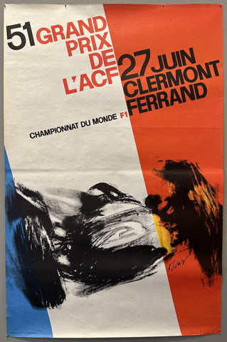 1951 French Grand Prix Poster