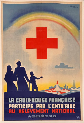 Link to  La Croix-Rouge Francaise Participe Par L'entr'aide ✓France, 1945  Product