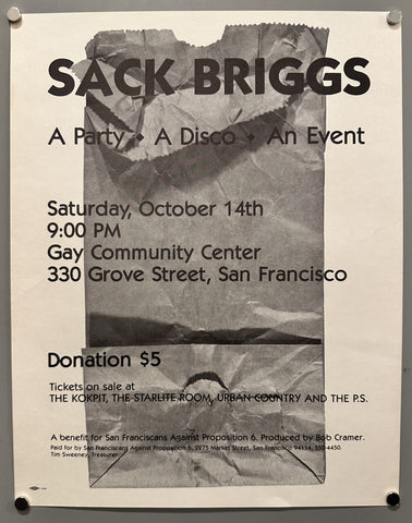 Link to &nbsp;Sack Briggs: A Party, A Disco, An EventUnited States, 1978 &nbsp;Product