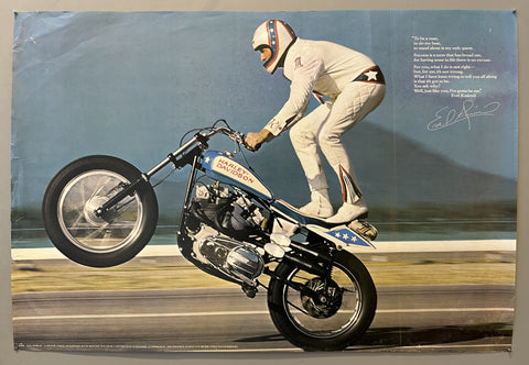 Evel Knievel Wheelie Poster