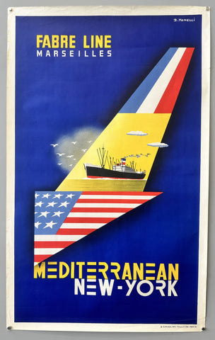 Link to &nbsp;Fabre Line Marseilles (Paper)France, c. 1950 &nbsp;Product