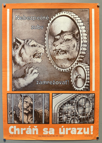 Link to &nbsp;Chráň sa úrazu - Nebezpečné zuby zamrežovat!Slovakia, c. 1940s &nbsp;Product