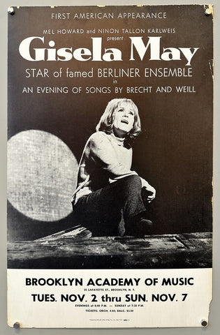 Link to &nbsp;Gisela May Brooklyn Academy of MusicUSA, c. 1960s &nbsp;Product