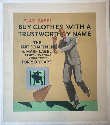Link to  Buy Clothes with a Trustworthy Name Poster ✓U.S.A, c. 1925  Product
