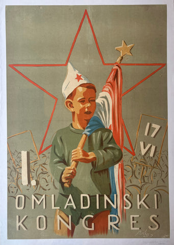Link to  Omladinski Kongres Poster ✓Bosnia, c. 1945  Product