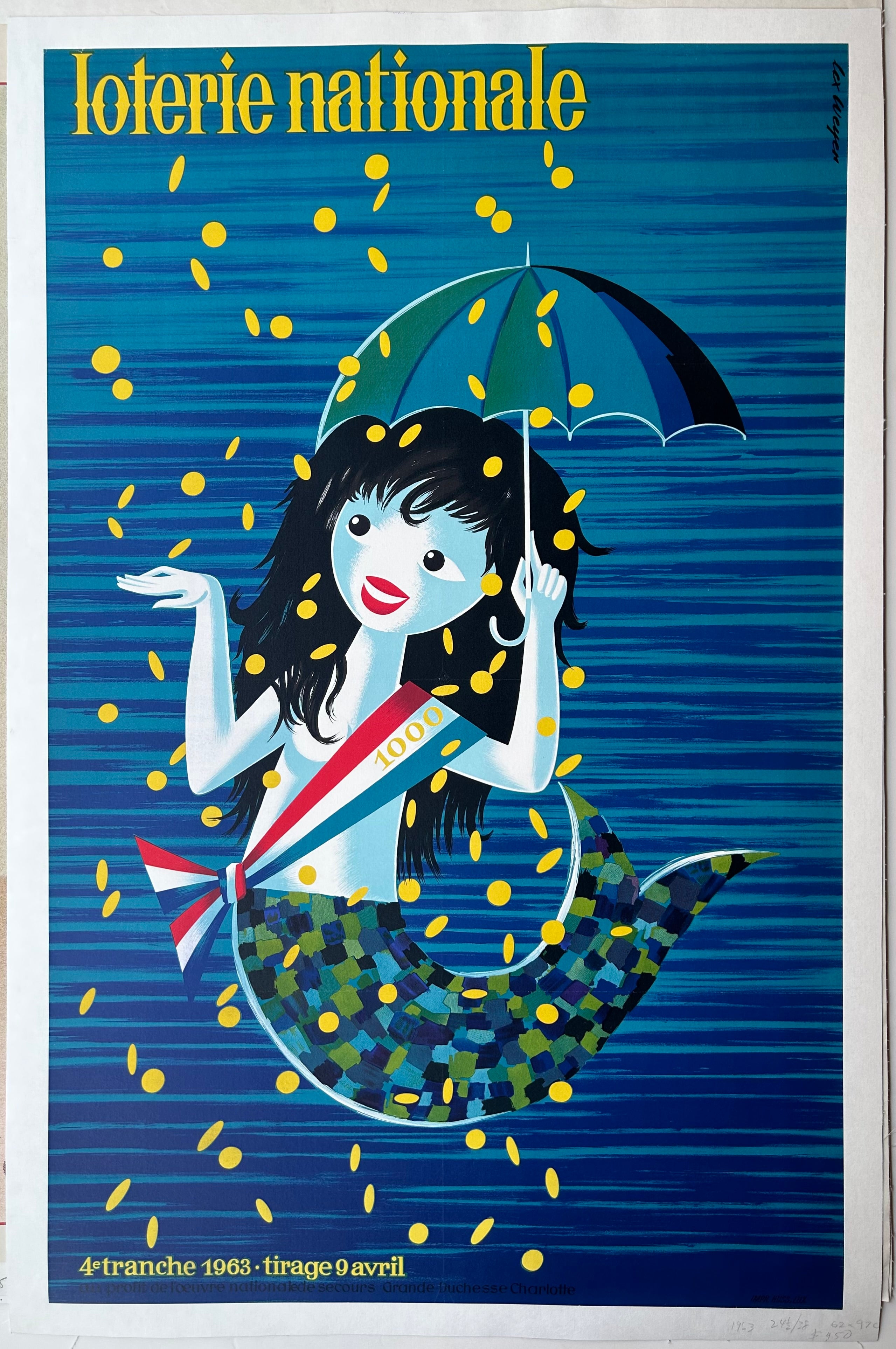 Loterie Nationale Mermaid Poster ✓