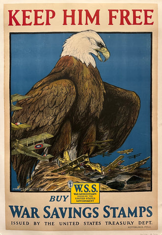 Link to  War Savings Stamps 'Keep Him Free' PosterUSA, 1918  Product