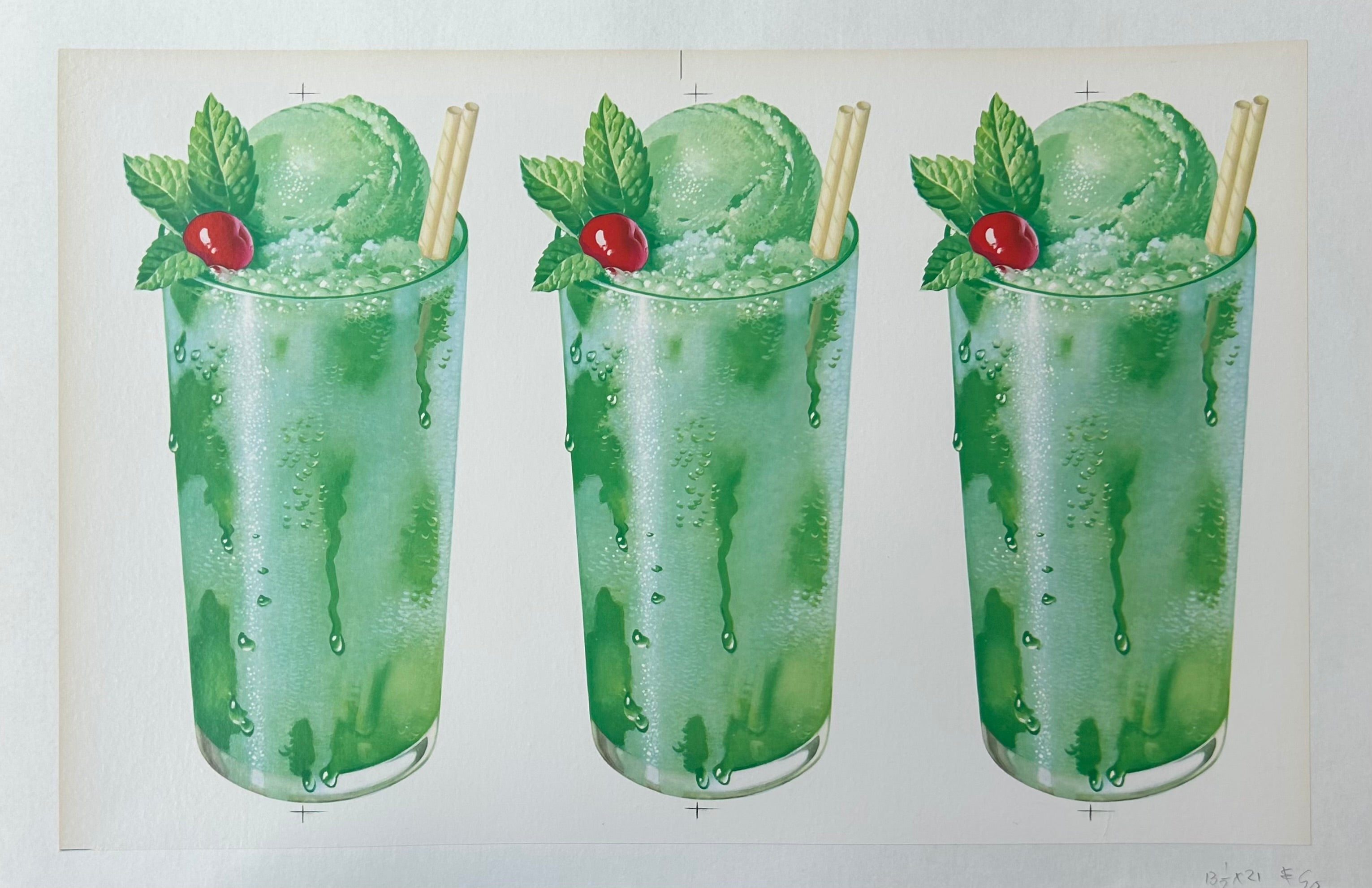 Green Soda Float Poster
