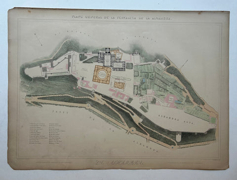 Link to  General Plan of the Alhambra Print 2England, c. 1844  Product
