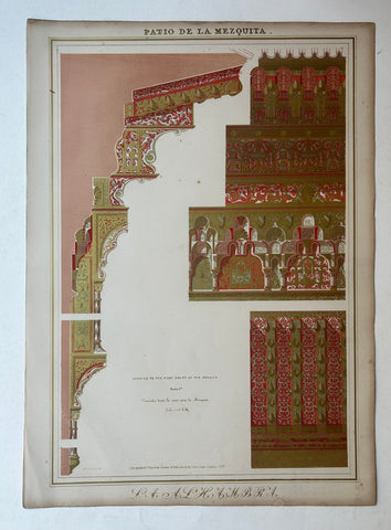 Link to  Patio de la Mezquita Alhambra Print 9England, c. 1844  Product