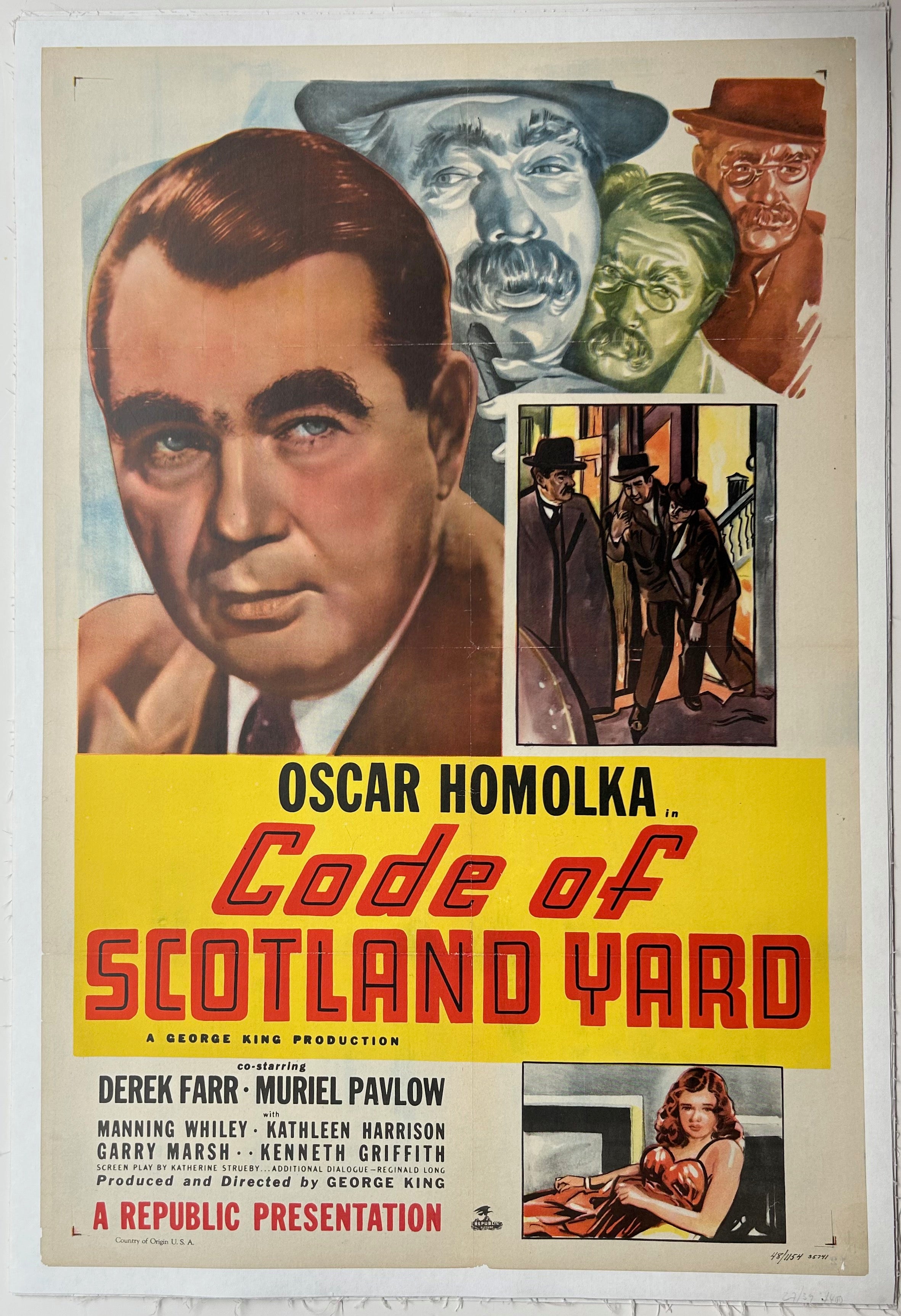 Code Of Scotland Yard Film Poster
