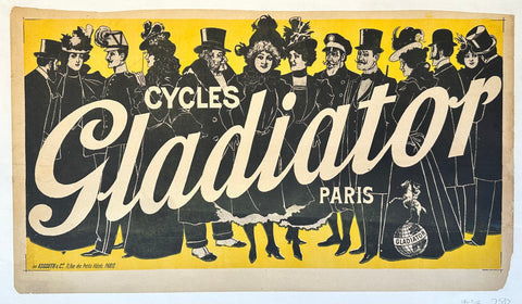 Link to &nbsp;Cycles Gladiator Paris YellowFrance - c. 1890 &nbsp;Product