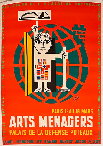 Link to  Arts Menagers- Kid with the World poster ✓France, 1962  Product