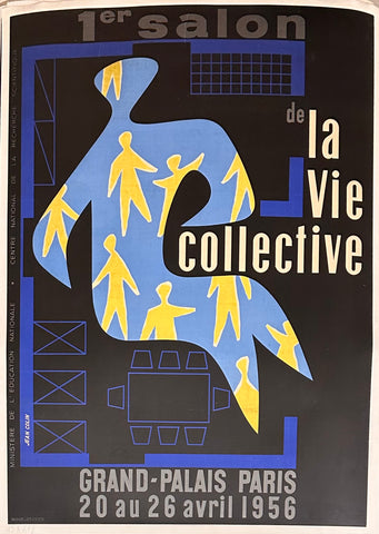 Link to  1er Salon de la Vie Collective poster ✓France, 1956  Product