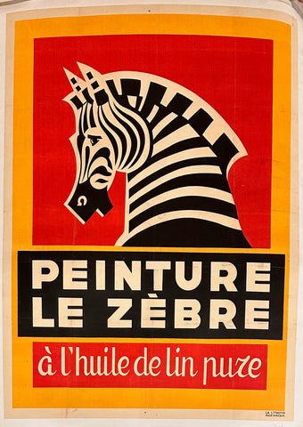 Link to  Peinture Le Zèbre Poster ✓c.1950  Product