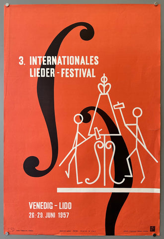 Link to  Internationales Lieder Fetival PosterItaly, 1957  Product