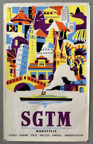 Link to &nbsp;SGTM Marseille Travel (Paper)France, c. 1955 &nbsp;Product