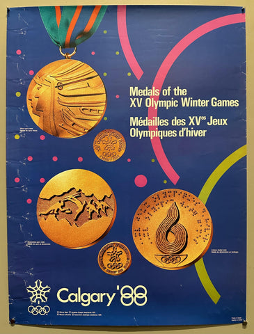 Medals of the XV Olympic Winter Games Poster