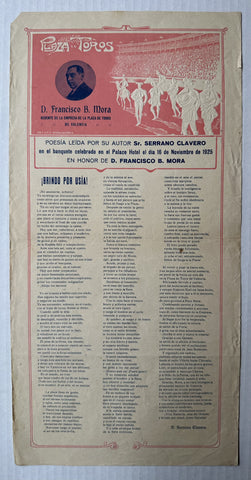 Link to  Plaza de Toros de Valencia D. Francisco B. MoraSpain, c. 1925  Product