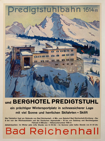 Link to  Berghotel Predigtstuhl Poster ✓Germany, c. 1935  Product