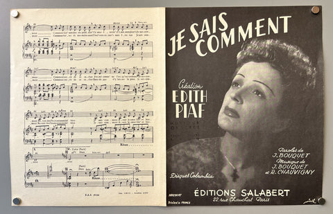 Link to  Je Sais Comment Edith PiafFrance, c. 1950s  Product