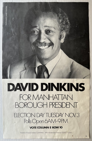 Link to  David Dinkins For Manhattan Borough PresidentUnited States, 1985  Product