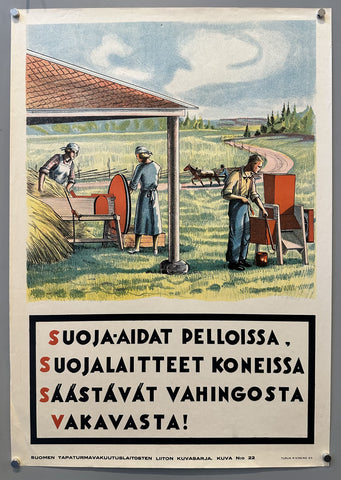Suoja-aidat pelloissa - suojalaitteet koneissa säästävät vahingosta vakavasta!