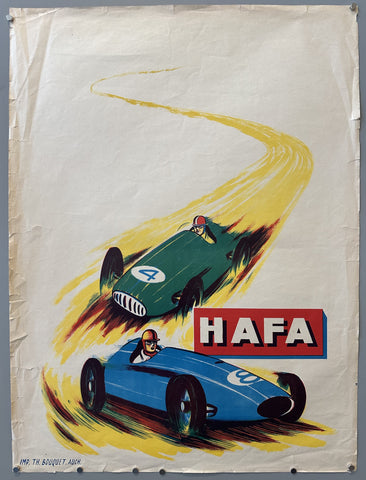 Link to  Hafa Racing PosterFrance, c. 1950s  Product