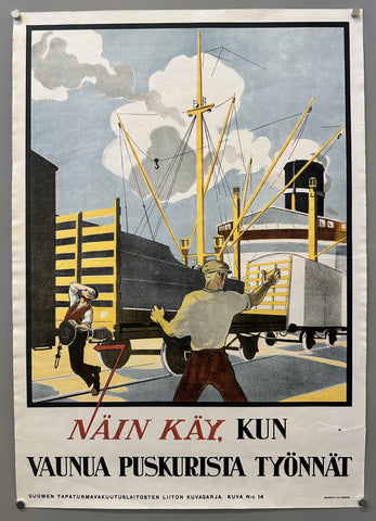 Näin käy, kun vaunua puskurista työnnät