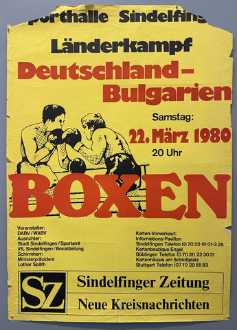 Link to  Deutschland-Bulgarien Boxen PosterGermany, 1980  Product