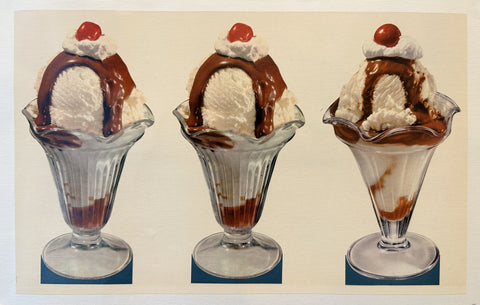 3 ice cream sundaes