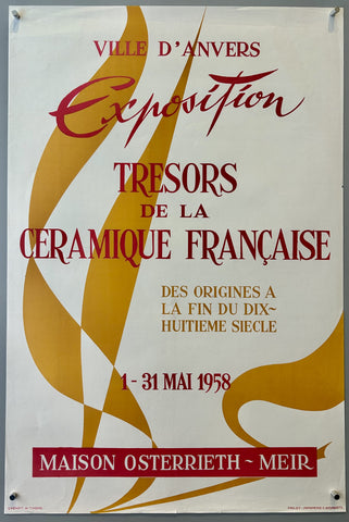 Link to  Exposition Trésors de la Céramique Française #2Belgum, 1958  Product