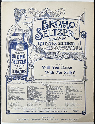 Link to &nbsp;Will you dance with me Sally? - Bromo SeltzerU.S.A., c.1900's &nbsp;Product