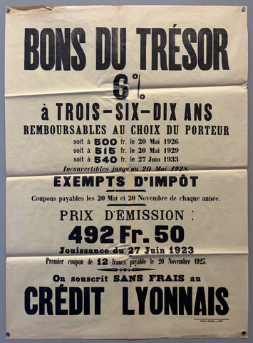 Link to &nbsp;Bons Du TrésorFrance, 1923 &nbsp;Product