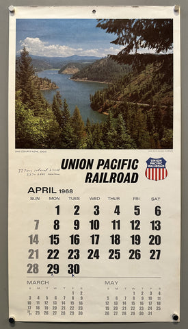 Link to &nbsp;Union Pacific Railroad Calendar April/September 1968USA, 1968 &nbsp;Product
