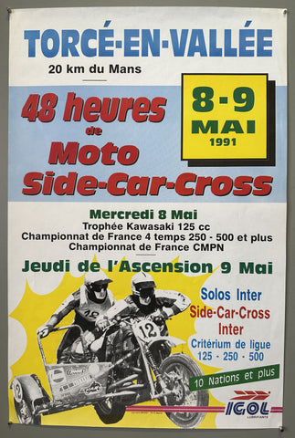 Link to  48 Heures de Moto Side-Car-Cross PosterFrance, 1991  Product