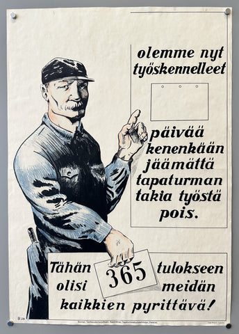 Olemme nyt työskennelleet  päivää kenenkään jäämättä tapaturman takia työstä pois