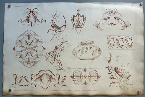 Link to  Application de la Faune & Decoration: SauterellesFrance, 1909  Product