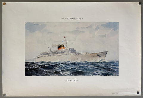 Link to &nbsp;Cie Gle Transatlantique - "Antilles"France, c.1952's &nbsp;Product