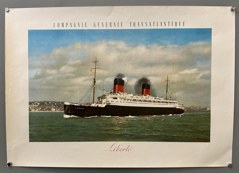 Link to &nbsp;Compagnie Générale Transatlantique LibertéFrance, c. 1950s &nbsp;Product