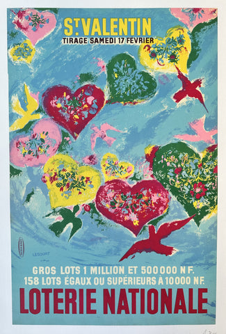 Link to &nbsp;St. Valentin Loterie NationaleFrance, c. 1960 &nbsp;Product