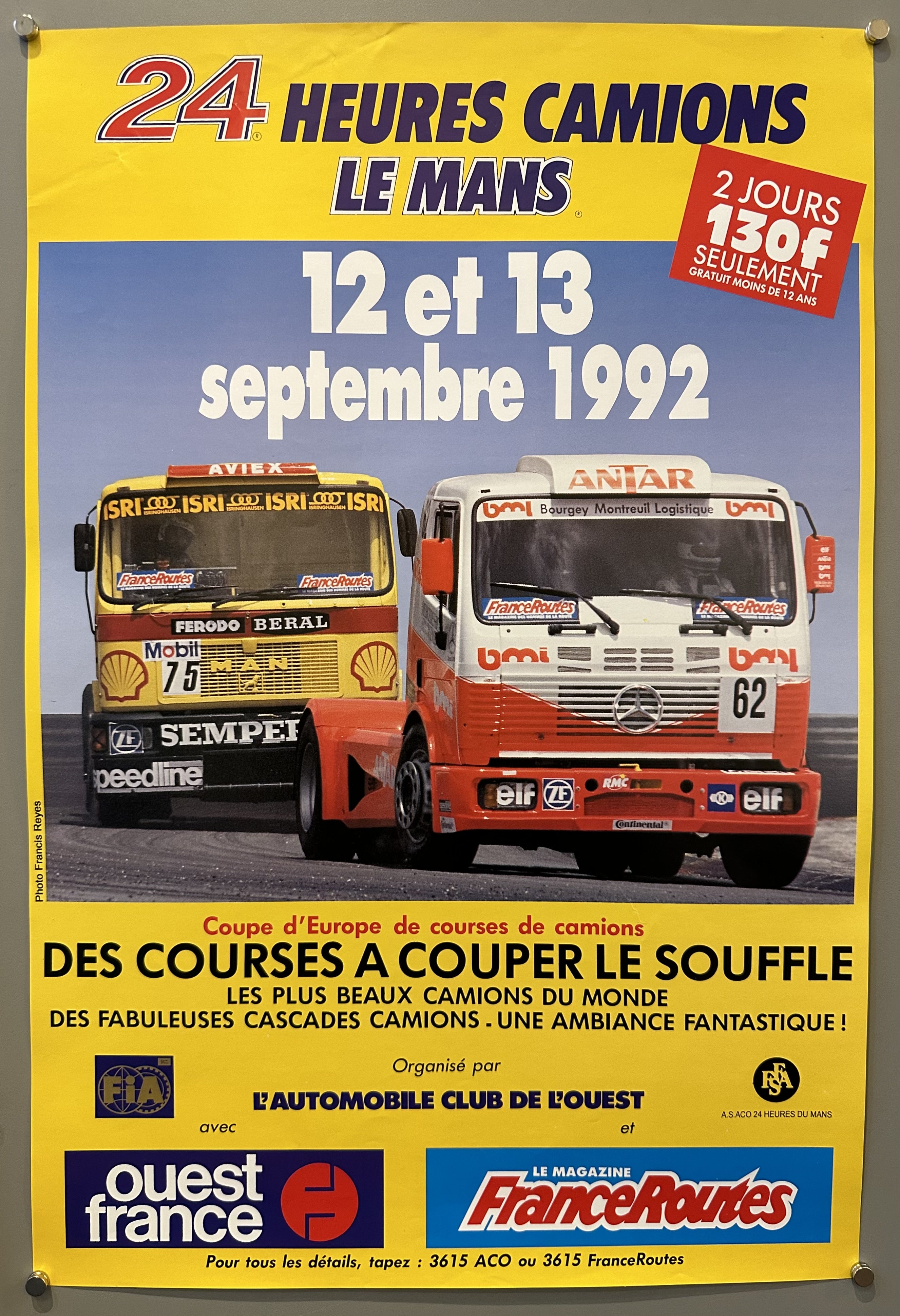 AFFICHE OFFICIELLE 24 heures du Mans Camion 1991 Gerd Körber Richard L. Franklin EUR 18,00 AFFICHE OFFICIELLE 24 heures du Mans Camion 1991 Gerd Körber Richard L. Franklin EUR 18,00