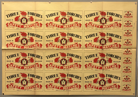 Link to &nbsp;Three Torches Safety MatchesBelgium, c. 1950 &nbsp;Product