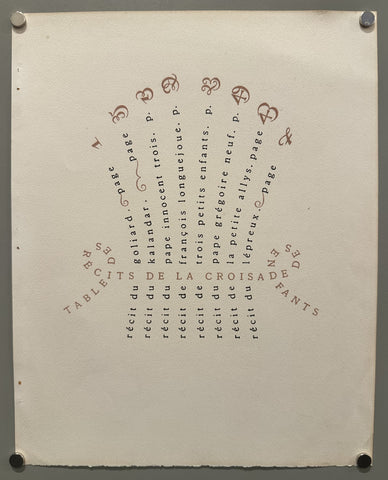 Link to &nbsp;Table des Récits de la Croisade des EnfantsFrance, c. 1970s (?) &nbsp;Product