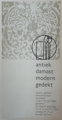 Antiek Damast Modern Gedekt Poster