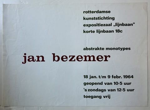 Link to  Jan Bezemer PosterNetherlands, 1964  Product