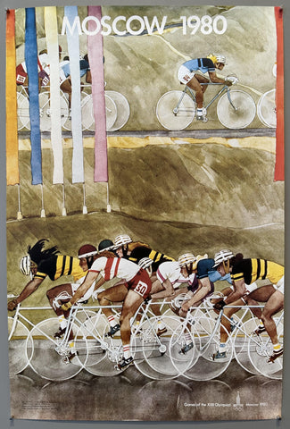 Moscow 1980 Cycling Poster