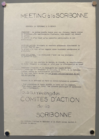 Link to  Meeting à la SorbonneFrance, 1968  Product