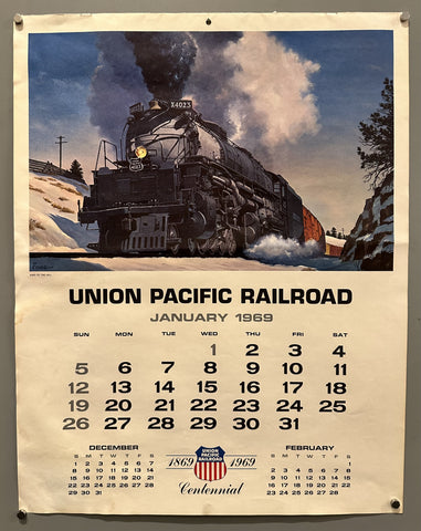 Link to &nbsp;Union Pacific Railroad Calendar January/December 1969USA, 1969 &nbsp;Product