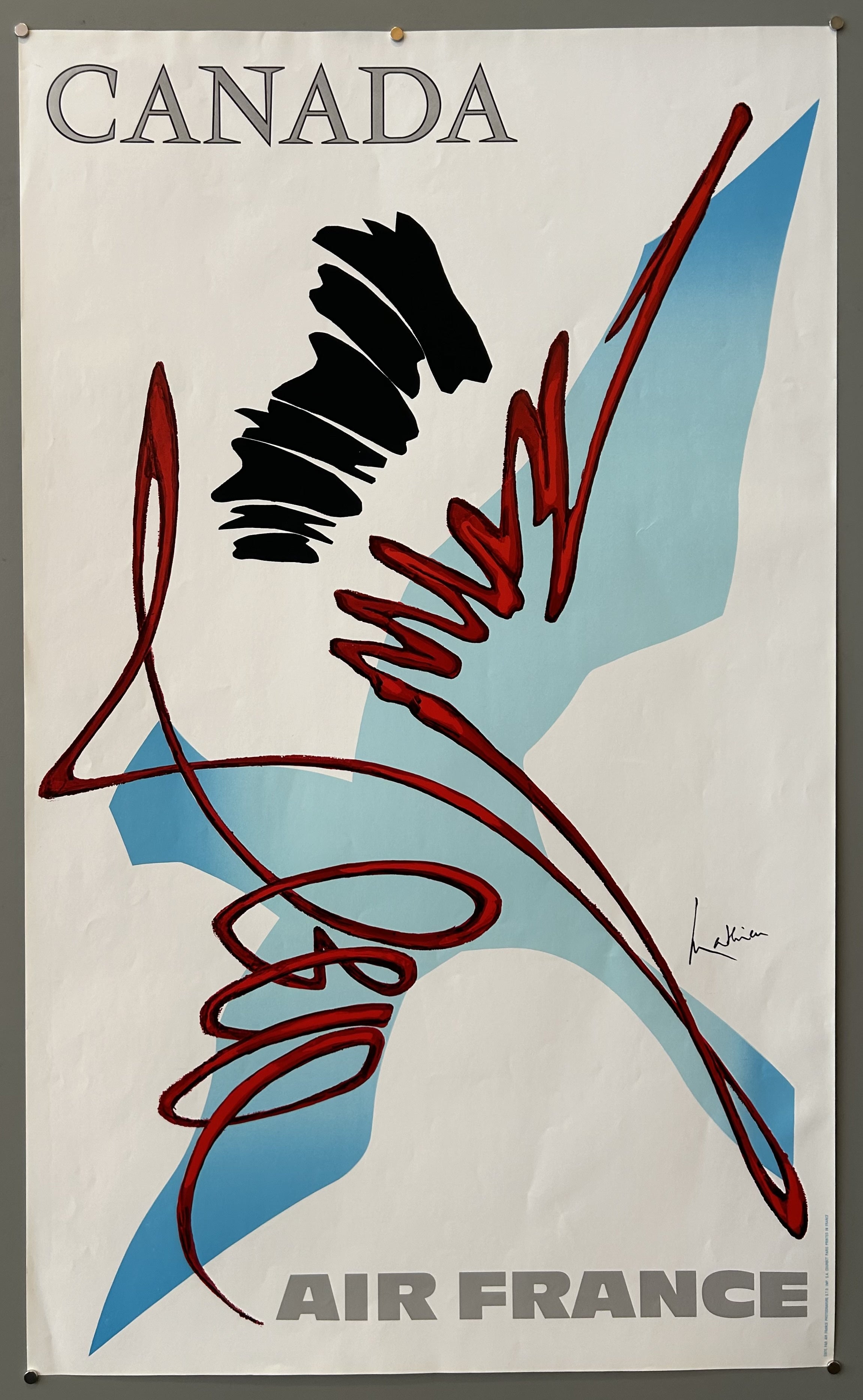 Georges Mathieu Air France: Canada – Poster Museum